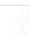 Technopolymer office chair with height adjustment Poros