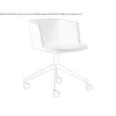 Fabric swivel chair on wheels Korgun