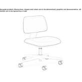 Swivel office chair with low backrest and 5-arm base Turuachi
