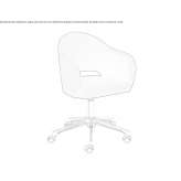 Swivel armchair, upholstered, on wheels Trsic