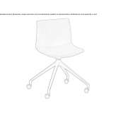 Upholstered office chair on trestles Vihanti