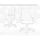 Height-adjustable fabric office chair on wheels Aras