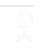 Technopolymer office chair with height adjustment Poros