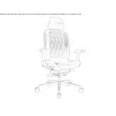 Leather office chair on wheels with a base with 5 arms Marga