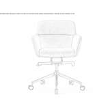 Fabric office chair with armrests Troyes