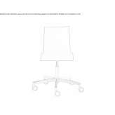 Upholstered swivel chair with 5-star base Socetu