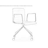 Office chair on trestles, on wheels Lapedona