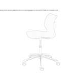 Office chair on wheels with a base with 5 arms Ossana