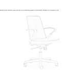 Height adjustable tanned leather office chair with armrests Hodgkins