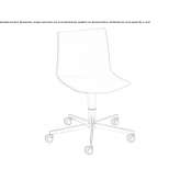 Height adjustable office chair with 5-arm base Vihanti