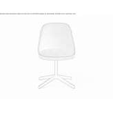 Upholstered chair with a four-arm base Luingne