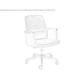 Office chair upholstered in leather with a 5-star base Sasel