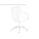 Swivel armchair with 5-star base and wheels Siror