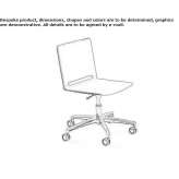 Polypropylene office chair on wheels with a 5-star base Amaroo