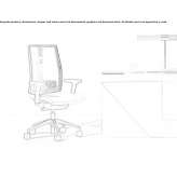 Mesh office chair with height adjustment, armrests and 5-arm base Svobody