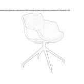 Upholstered swivel chair with armrests Buchdorf
