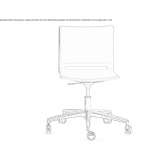 Office chair on wheels with a base with 5 arms Amaroo