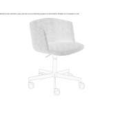 Swivel fabric chair with height adjustment and wheels Korgun