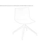 Technopolymer swivel office chair on trestles Vihanti