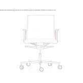 Office chair on wheels with a base with 5 arms Garoafa