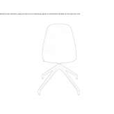 Swivel polypropylene office chair on trestles Tatui