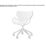 Swivel fabric office chair with armrests Canewdon