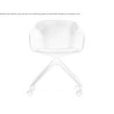 Technopolymer trestle chair with armrests Zaros