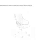 Height-adjustable office chair on wheels and 5-arm base Mithymna
