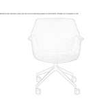 Swivel fabric office chair on wheels with 4-arm base Boekel