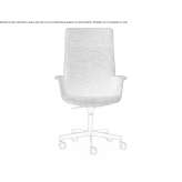 Office chair made of fabric, height adjustable and high backrest Boekel