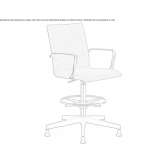 Height-adjustable office chair with armrests, with a 5-star base Korsor