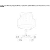 Swivel office chair with a 5-star base Nuino