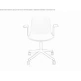 Office chair on wheels with armrests and 4-Spoke base Chameza