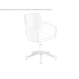 Swivel, upholstered chair with a 5-star base Siror