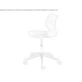 Office chair on wheels with a base with 5 arms Ossana