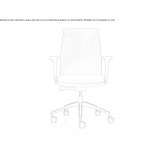 Leather office chair on wheels with armrests Ionview