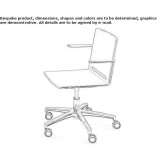 Office chair made of polypropylene with armrests Amaroo