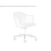 Upholstered swivel chair with 5-star base Clarcona
