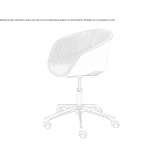 Office chair made of polypropylene with a 5-star base Olivola