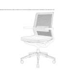 Height adjustable mesh office chair Cibecue