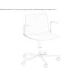 Technopolymer office chair with armrests and 5-spoke base Vihanti