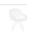 Swivel chair on trestles Raches