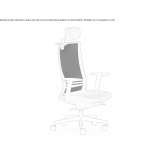 Fabric office chair with 5-star base and headrest Silves
