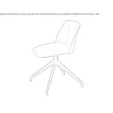 Swivel chair on polypropylene trestles Fritch