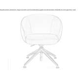 Swivel armchair on trestles with armrests Capellen