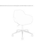 Swivel chair made of polypropylene with a 5-star base Tatui