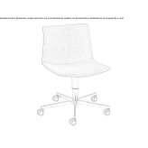 Upholstered office chair with height adjustment Vihanti