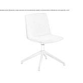 Upholstered office chair on trestles Herdecke