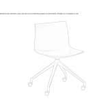Technopolymer swivel office chair on wheels Vihanti