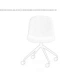 Fabric office chair on wheels Duezce